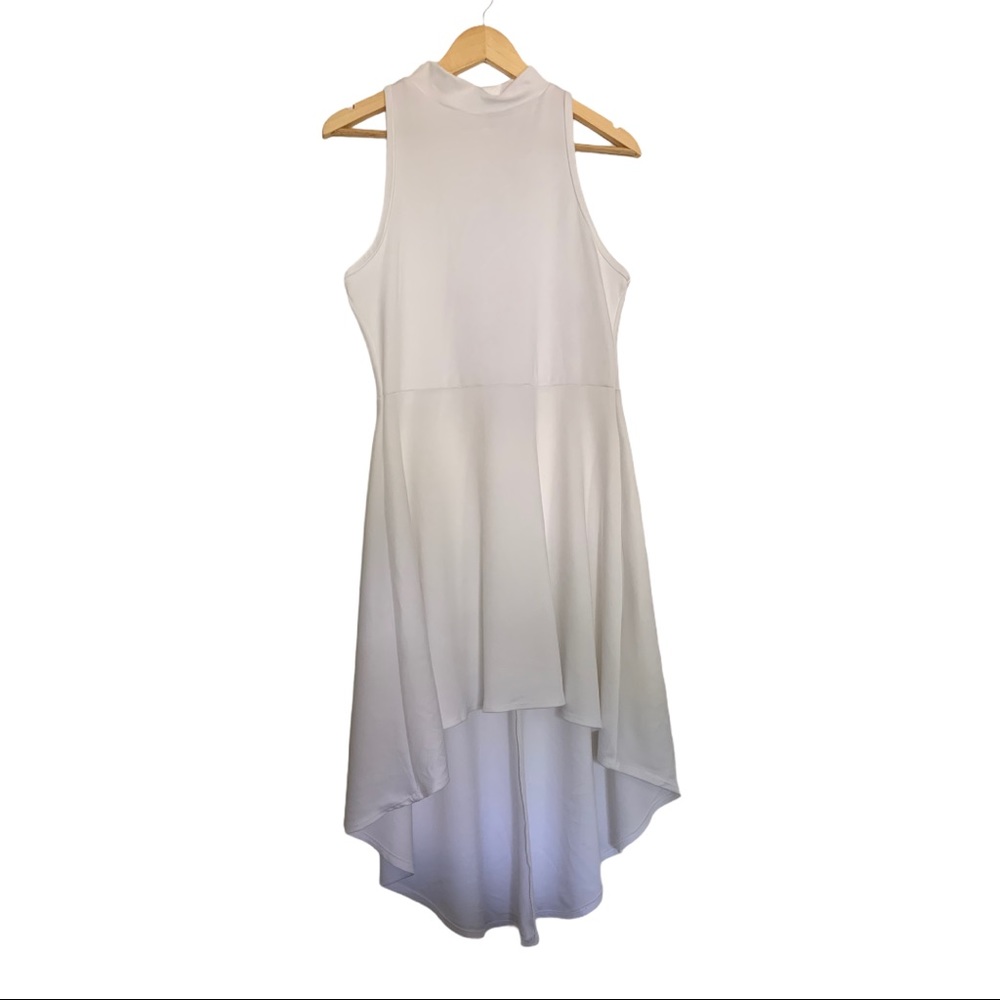 French Atmosphere White Hi/Lo Dress, XL